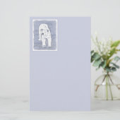 Polar Bear on Ice Painting - Original Wildlife Art Briefpapier (Stehend Vorderseite)