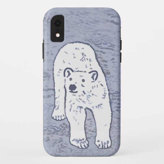 Polar Bear on Ice Painting - Original Wildlife Art Case-Mate iPhone Hülle (Rückseite)