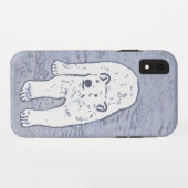 Polar Bear on Ice Painting - Original Wildlife Art Case-Mate iPhone Hülle (Rückseite (Horizontal))