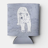 Polar Bear on Ice Painting - Original Wildlife Art Dosenkühler (Vorderseite)