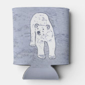 Polar Bear on Ice Painting - Original Wildlife Art Dosenkühler (Rückseite)