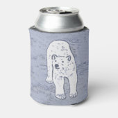 Polar Bear on Ice Painting - Original Wildlife Art Dosenkühler (Kanne Rückseite)