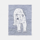 Polar Bear on Ice Painting - Original Wildlife Art Fleecedecke (Vorderseite)