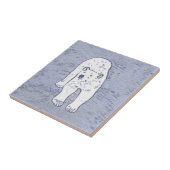 Polar Bear on Ice Painting - Original Wildlife Art Fliese (Seite)