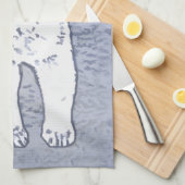 Polar Bear on Ice Painting - Original Wildlife Art Geschirrtuch (Viertel Falte)