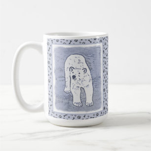 Polar Bear on Ice Painting - Original Wildlife Art Kaffeetasse