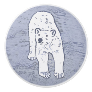 Polar Bear on Ice Painting - Original Wildlife Art Keramikknauf