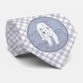 Polar Bear on Ice Painting - Original Wildlife Art Krawatte (Gerollt)