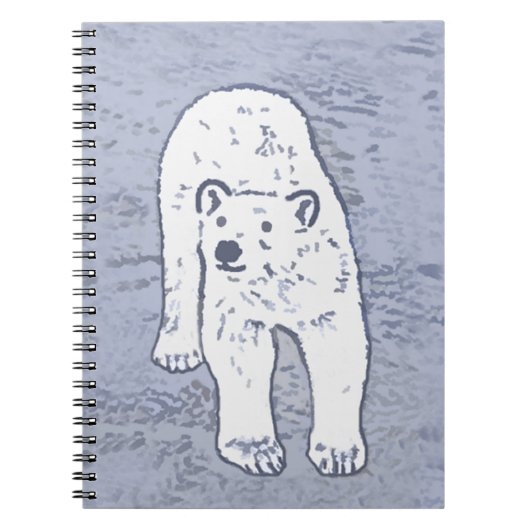 Polar Bear on Ice Painting - Original Wildlife Art Notizblock (Vorderseite)
