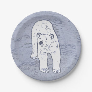 Polar Bear on Ice Painting - Original Wildlife Art Pappteller