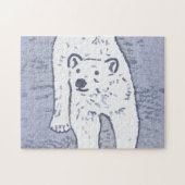Polar Bear on Ice Painting - Original Wildlife Art Puzzle (Horizontal)