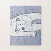 Polar Bear on Ice Painting - Original Wildlife Art Puzzle (Vertikal)