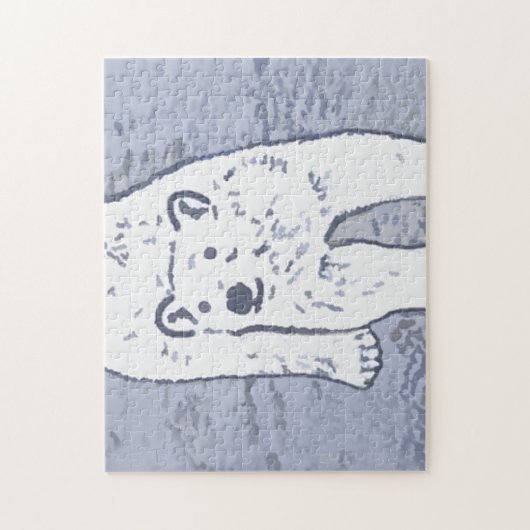 Polar Bear on Ice Painting - Original Wildlife Art Puzzle (Vertikal)