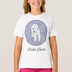 Polar Bear on Ice Painting - Original Wildlife Art T-Shirt