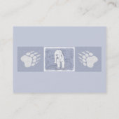 Polar Bear on Ice Painting - Original Wildlife Art Visitenkarte (Rückseite)