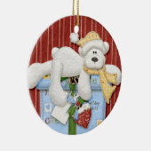 Polar Bear on Package Holiday Ornament (Rechts)