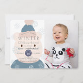 Polar Bear Onederland Boy 1. Foto Geburtstag Einladung (Vorderseite)