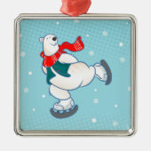 Polar Bear Ornament Aus Metall (Vorne)