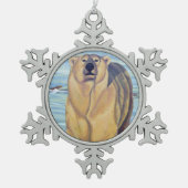 Polar Bear Ornament Holiday Bear Art Deco (Vorderseite)