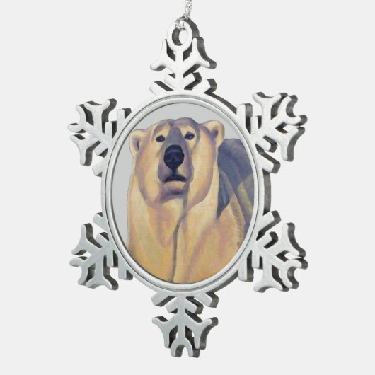 Polar Bear Ornament Holiday Bear Art Deco (Rechts)