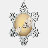 Polar Bear Ornament Holiday Bear Art Deco (Rechts)