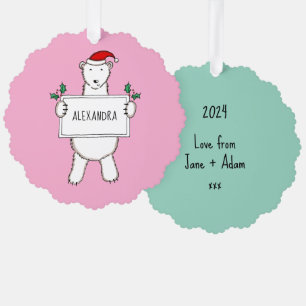 Polar Bear Ornament Karte