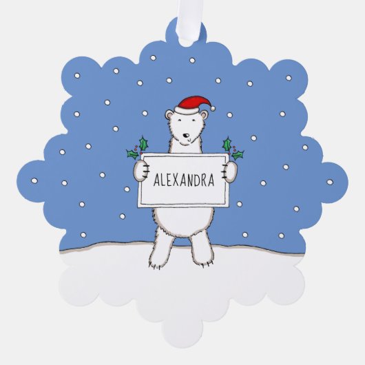 Polar Bear Ornament Karte (Vorderseite)