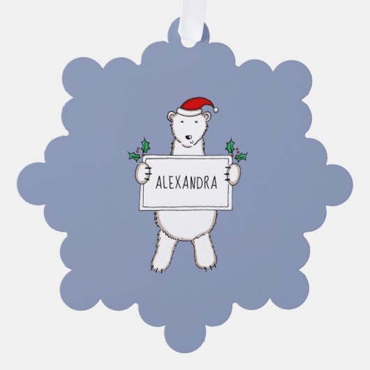 Polar Bear Ornament Karte (Vorderseite)