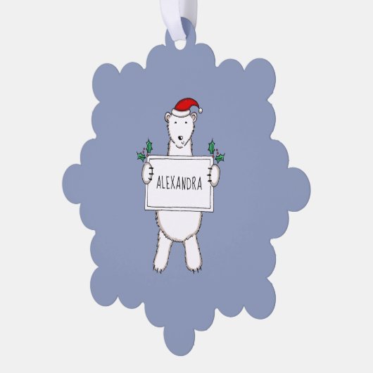 Polar Bear Ornament Karte (Linke Ecke)