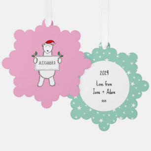 Polar Bear Ornament Karte