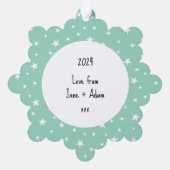 Polar Bear Ornament Karte (Rückseite)