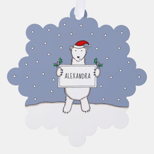 Polar Bear Ornament Karte (Vorderseite)