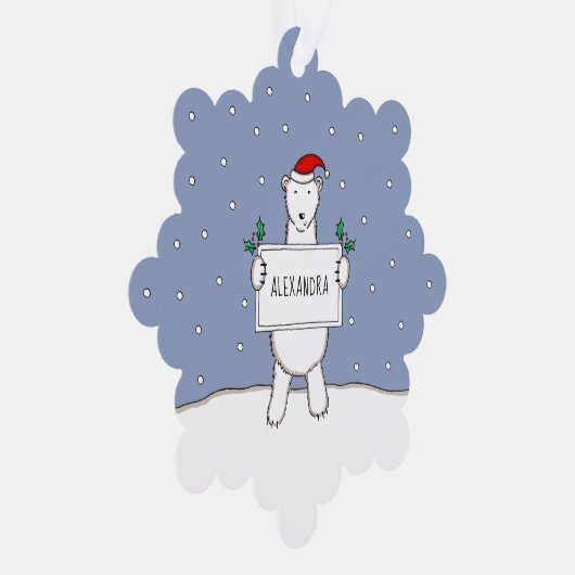 Polar Bear Ornament Karte (Rechts)