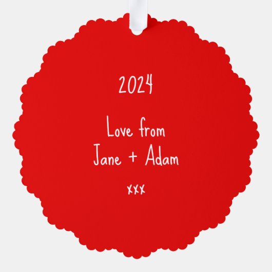 Polar Bear Ornament Karte (Rückseite)