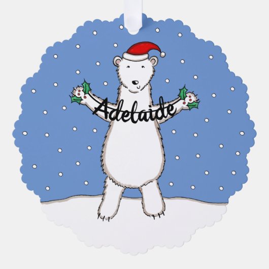 Polar Bear Ornament Karte (Vorderseite)