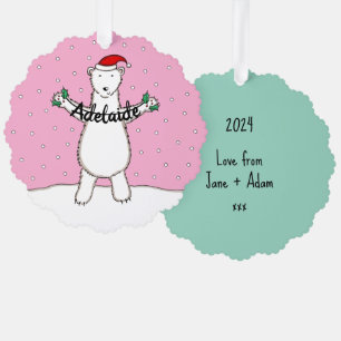 Polar Bear Ornament Karte