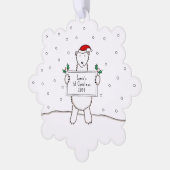 Polar Bear Ornament Karte (Linke Ecke)