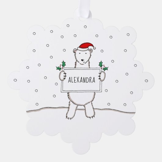Polar Bear Ornament Karte (Vorderseite)