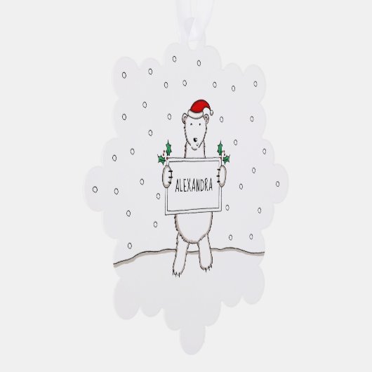 Polar Bear Ornament Karte (Rechts)