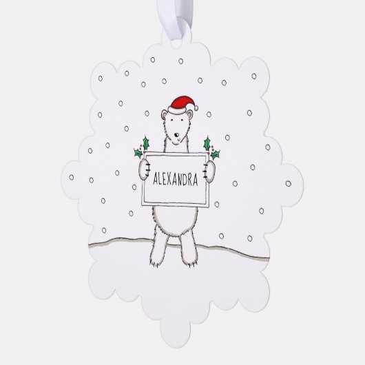 Polar Bear Ornament Karte (Linke Ecke)