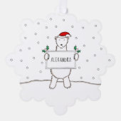 Polar Bear Ornament Karte (Vorderseite)