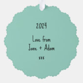 Polar Bear Ornament Karte (Rückseite)