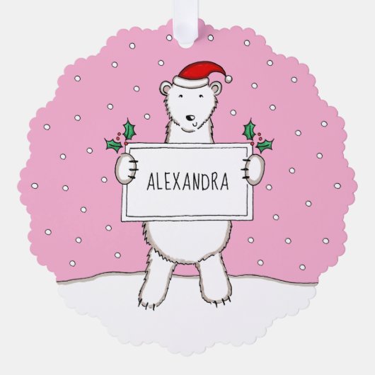 Polar Bear Ornament Karte (Vorderseite)