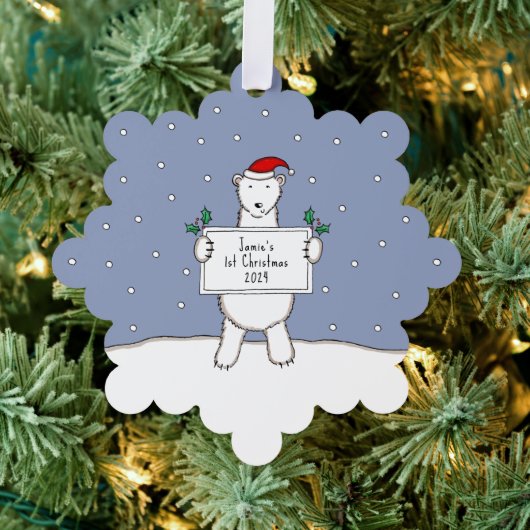 Polar Bear Ornament Karte (Insitu (Baum))