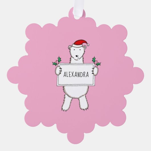 Polar Bear Ornament Karte (Vorderseite)