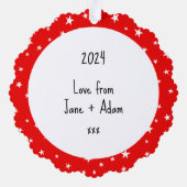 Polar Bear Ornament Karte (Rückseite)