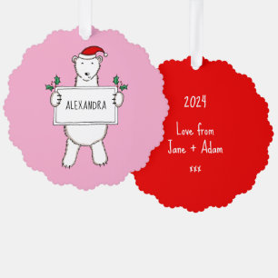 Polar Bear Ornament Karte