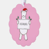 Polar Bear Ornament Karte (Links)