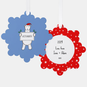 Polar Bear Ornament Karte