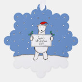 Polar Bear Ornament Karte (Vorderseite)